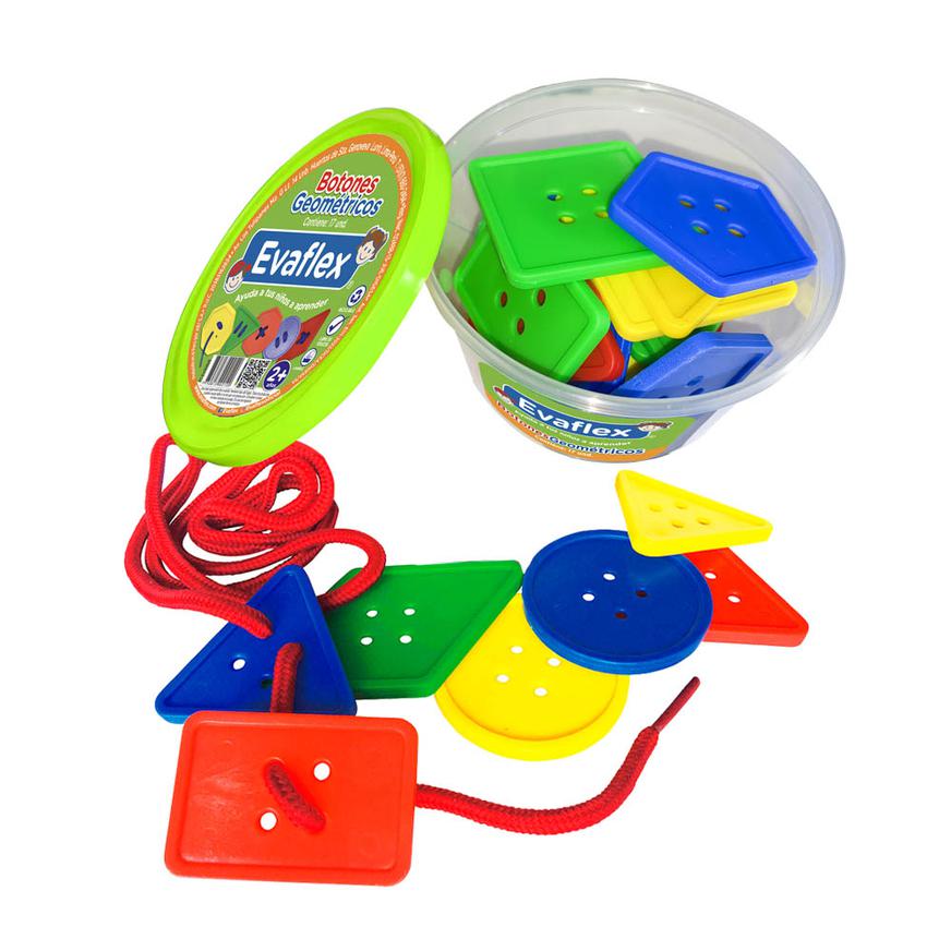 Enhebrado Evaflex Botones Geom&eacute;tricos 17 Piezas image number 0