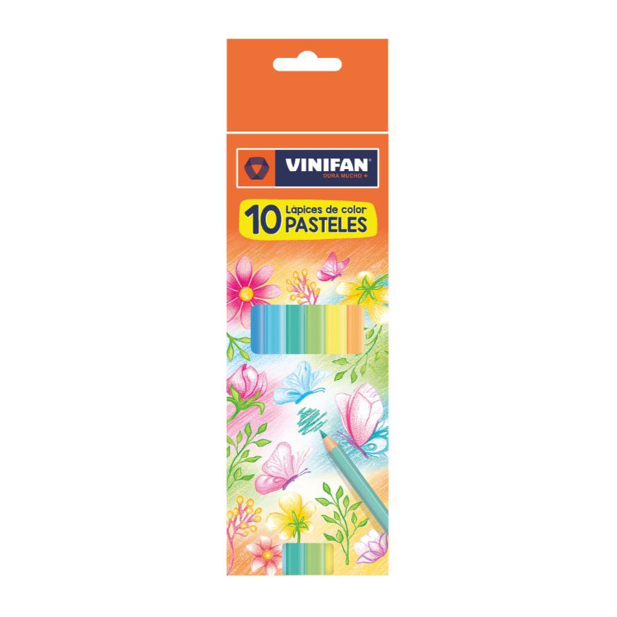 Colores Largos Vinifan Triangulares Pasteles Caja X 10 Und image number 0