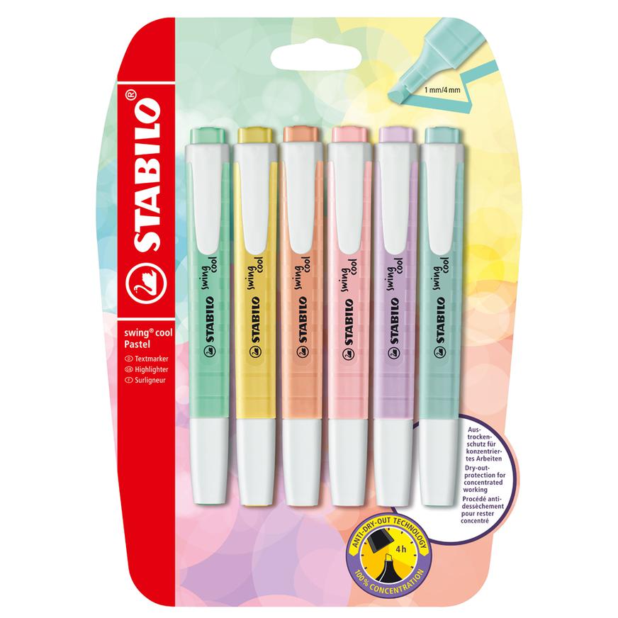Plum&oacute;n Resaltador Stabilo Swing Pastel X 6 Und image number 0