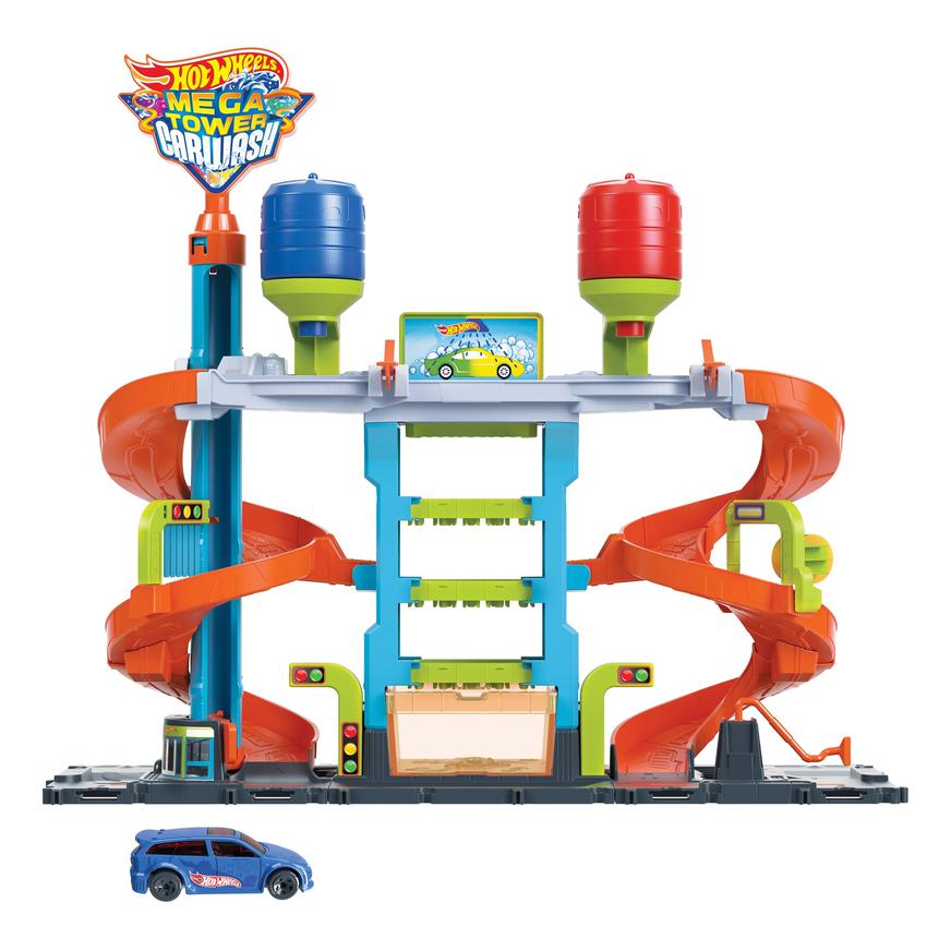 Pista Hot Wheels City Autolavado Mega Torre image number 0