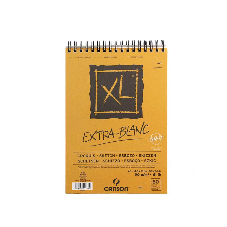 Block Xl Canson A5 Espiral Croquis Extra Blanco 90 Gr 60 Hojas image number 0