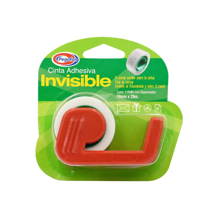 Cinta Adhesiva Pegafan Invisible 19 Mm X 20 M Con Dispensador image number 0